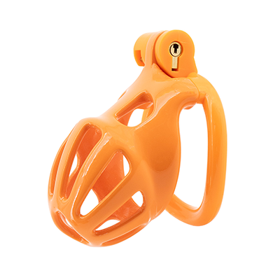 Python Orange Chastity Cage - Small