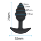 Rippled Silicone Butt Plug