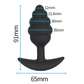 Rippled Silicone Butt Plug