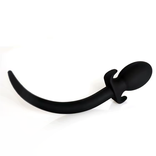 Secure Pup Tail Butt Plug - Black