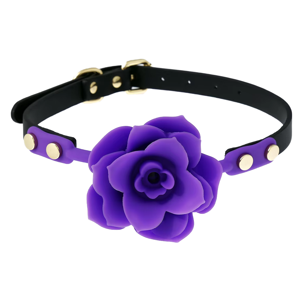 Silent Rose Ball Gag - Purple