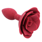 Silicone Rose Butt Plug - Red