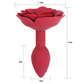 Silicone Rose Butt Plug - Red