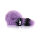 Striped Tail Butt Plug - Purple