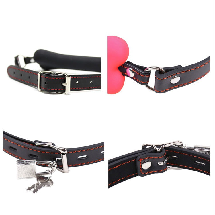 Dog Treat Bone Gag - Straps