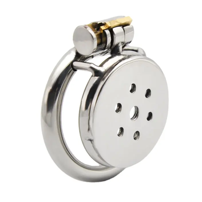 Button Metal Chastity Cage