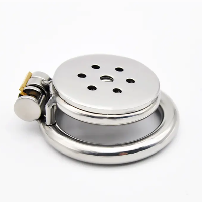 Button Metal Chastity Cage