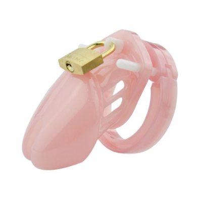 Pink Resin Chastity Cage