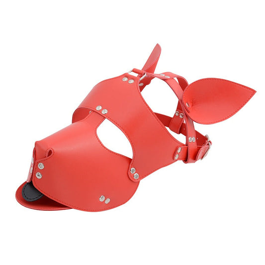 Playful Pup Mask - Red 1